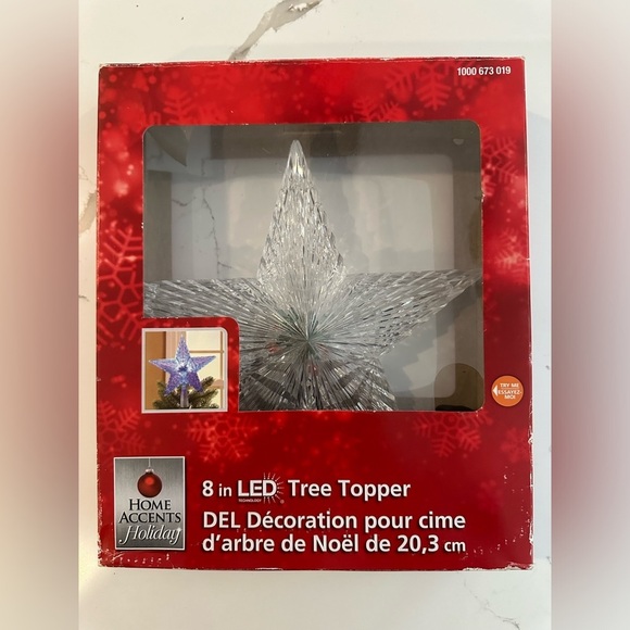 Home Accents  Star 8 inch LED Tree topper Christmas holiday light - Picture 1 of 4